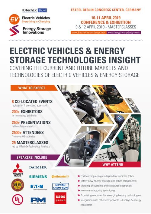 Electric Vehicles and Energy Storage Europe 2019