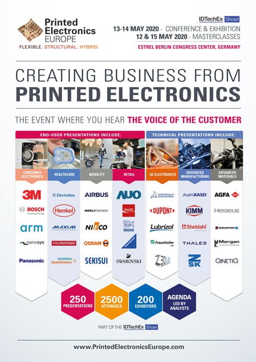 Printed Electronics Europe2020 Conference pamphlet